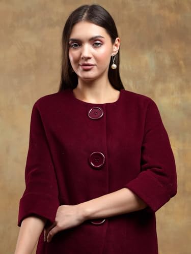 Image of KOTTY Womens Cotton Blend Standard Length Elegant Style Coat - Classic Style with Modern Detailing