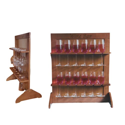 Champagne Wall Holder For Party, Wine Glass Rack, Wine Glass Holder, Champagne Tower Stand Wood, Champagne Stand Wine Glass Display. Mimosa Tower, Champagne Wall Stand For Party, Prosecco Champagne Holder, Beverage Holder, Bar Drink Holder-12 GLASSES