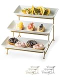3 Tier Serving Tray for Entertraining Tiered Serving Stand for Dessert Table Display Set Serving Tra