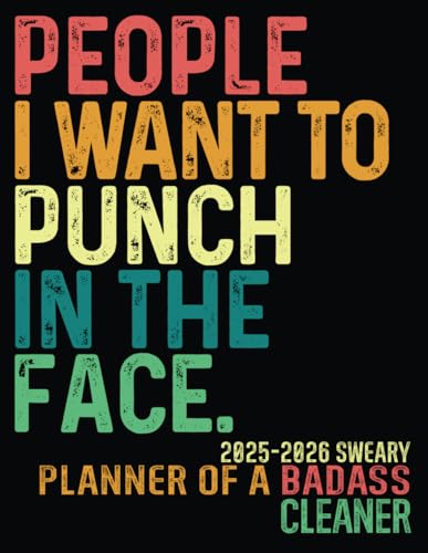 Badass Cleaner 2025-2026: Gifts Funny Sweary Monthly Planner For Men Women Coworkers For Job Retirement Appreciation Christmas Birthday With To Dos Notes Password Log image 2