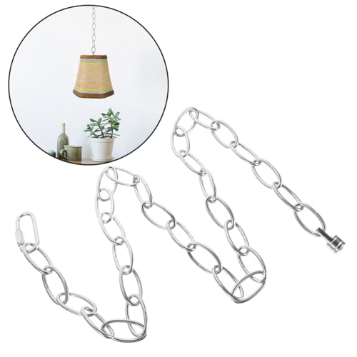Cadena para lamparas de metal plata con eslabones resistentes de alta calidad 7