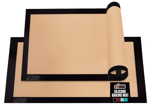 GORILLA GRIP Reusable Nonstick Silicone Baking Mat, 2-Pack, 20.5x14.62, 2/3