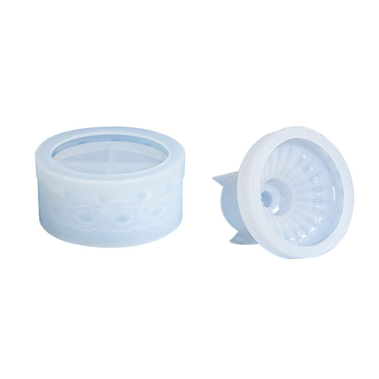 NEWFT Epoxy Pattern Mold Candle Cup Jar Storage Box Silicone Resin Bottle Mold for Craft Jewelry Storage