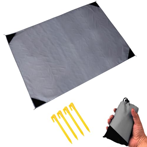 Tragbare Picknickdecke - Wasserdichtes und Sandfestes Stranddeck im Freien, Ultraleichte Strandmatte faltbar, Einfach zu lagernde Mini Picknickdecke klein, Praktisches und Langlebiges Campingdecke