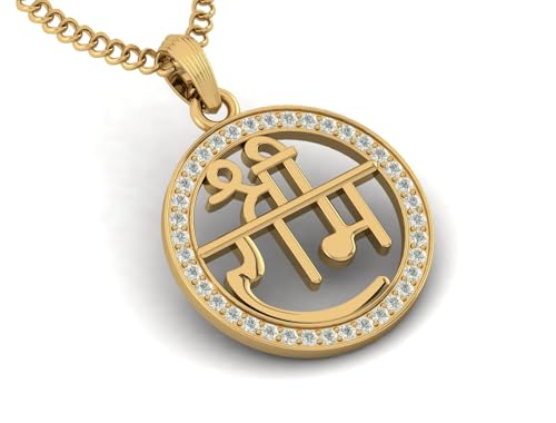Image of LMDPRAJAPATIS Shree Ram God Religious Gold Plated Pendant Jewelry For Men And Women's
