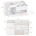 SuoXing White Make up Organizers for Vanity,Large Plastic Bathroom Counter Organizer With Drawers,Skincare Organizers and Cosmetic Storage for Dresser Top Skin Care,Beauty Products and Brush Holder