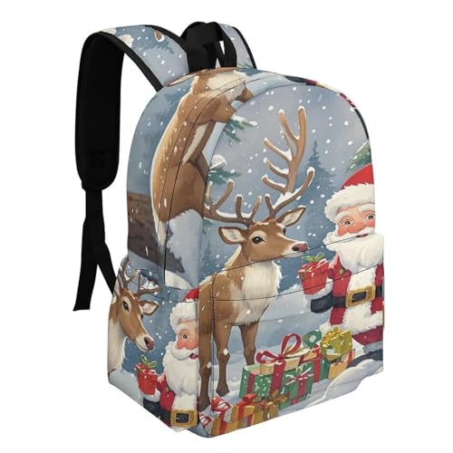 Heavy-Duty Backpack with Reinforced Base And Side Pockets, Organize Gifts Print Travel Bag2