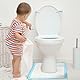 Einweg-Toilettenmatten Toilettenbodenschutz aus Urin U-Form Toilettentrainingsteppich Wasserdicht Rutschfest Badezimmer Töpfchentrainingsmatten Einweg-Toilettenmatte für Kinder Erwachsene (25, Blau)