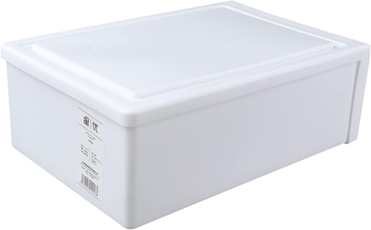TIDTALEO 1 PC Large Plastic Storage Box for Underwear and Socks Drawer Style Container Ivory White for Organizing Clothes Lightweight and Portable Sundry Holder for Home and Travel
