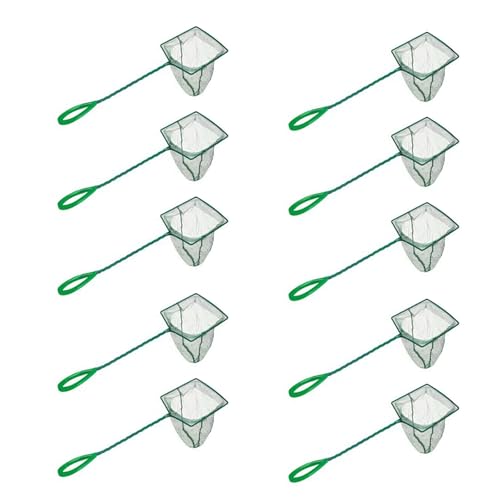 Lot de 10 outils de ramassage pour aquarium avec poignée ergonomique longue