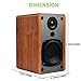 SINGING WOOD BT25 Powered Bluetooth Bookshelf Speakers, Subwoofer Output - Hi-Fi Active 2.0 Stereo System with Optical/RCA Inputs & Bass/Treble Control for Home Theater and Gaming, 80 WattsBeach Wood