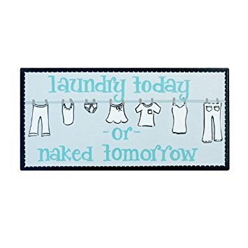 Laundry Today or Naked Tomorrow, Canvas Art for Laundry Room, Dorm, or Home