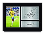 ✯ Ein Geschenk, das sie werden tatsächlich LOVE - Schieß ein Weltklasse-Sieger mit dieser unterzeichnet gedruckt Foto eines der berühmtesten Fußballlegenden der Welt, Neymar Jr. Premier Geschenk für sie und oben vorhanden Gebende Punkte zu Ihnen - Rückseite das Netz!