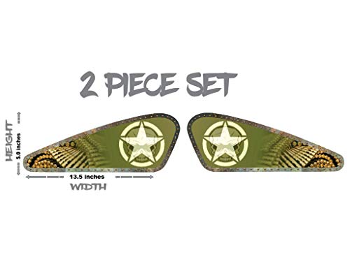 Motorcycle Gas Tank Decals / Sets - For Harley Davidson Sportster Honda Shadow Suzuki Kawasaki Indian Yamaha (U.s. Army - 2Pc Side Tank Decals) #TOP1