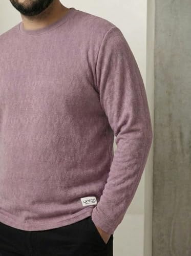 Image of UNSTD Men Plus Size Full Sleeve T-Shirt | Cotton Knitted Round Neck Casual Wear for Men | Regular Fit Big & Tall T-Shirt