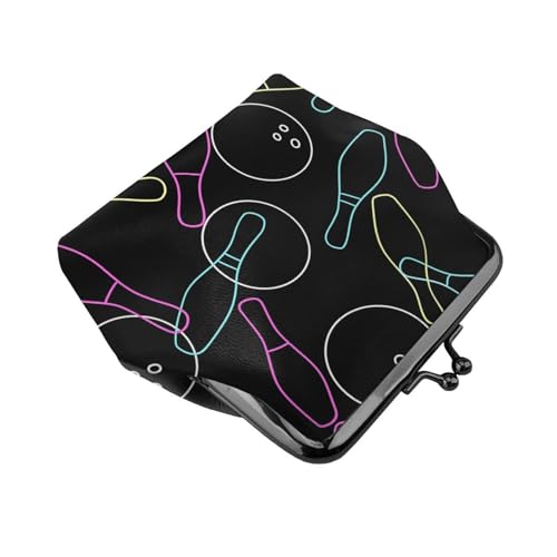Pu Leather Buckle Coin Purse Color Bowling Ball Girls Kiss-Lock Change Purse Wallets3