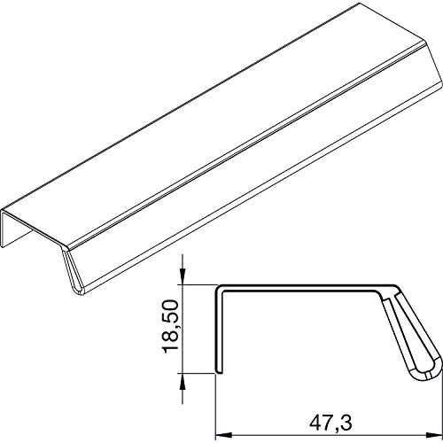 Furnipart 442420200-102/76 Bench Pull Handle Strip, Black - Image 4