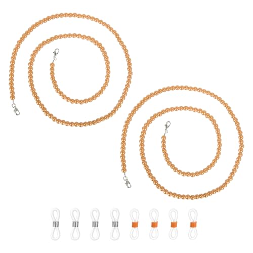 Cordon de lunettes de soleil en perles orange MECCANIXITY idéal pour vos terrasses et voyages