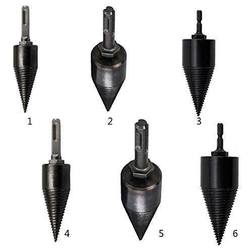 Splitting Wood Cone Drill Bit|Wood Splitter Screw Cones Log Wood Auger Splitter|Wood Breaker Tool|Kindling Firewood Splitter Reamer Punch Driver Drill for Household Use 42mm/1.65inch