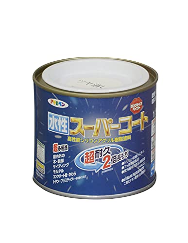 アサヒペン ペンキ 水性スーパーコート 水性多用途 ツヤ消し白 1/5L