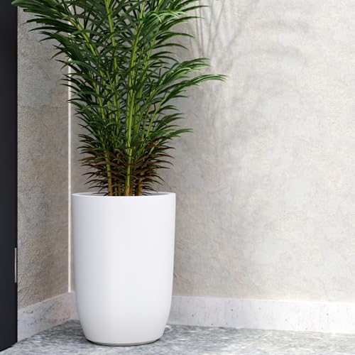 Image of YUCCABE ITALIA FOXB TPC 14 INCH Pots for Plants Highly Durable Polymers Lightweight Indoor Outdoor Plant Pots, Flower Pot Gamla Tree Planter Container Planters for Living Room, Balcony, Garden