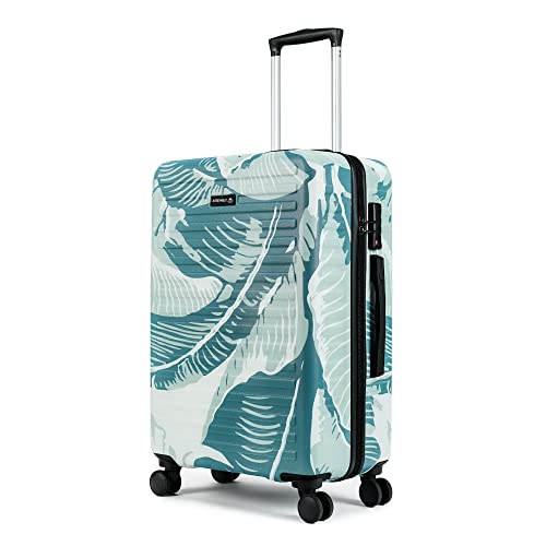 Image of Assembly Stark Hard Luggage 24 Inch (63 cm) Check-in Medium Luggage Trolley Bag, Unbreakable Polycarbonate Dual-Tone Design, TSA Lock, Silent 8 Spinner Wheels, Hard Shell Travel Suitcase Tropical