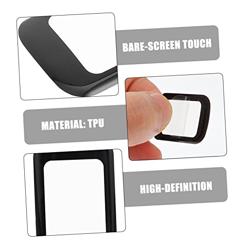 Veemoon 4 Pcs Screen Protector Durable Watch Film Smartwatch Screen Black Watch Screen Case Smart Watches Screen Protective Cover Black Case Anti-scratch Watch Film Bumper Tpu Hot Bend
