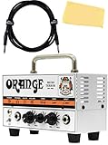 Orange MT20 Micro Terror 20-Watt Mini Guitar Amplifier Head Bundle with Instrument Cable and Austin Bazaar Polishing Cloth