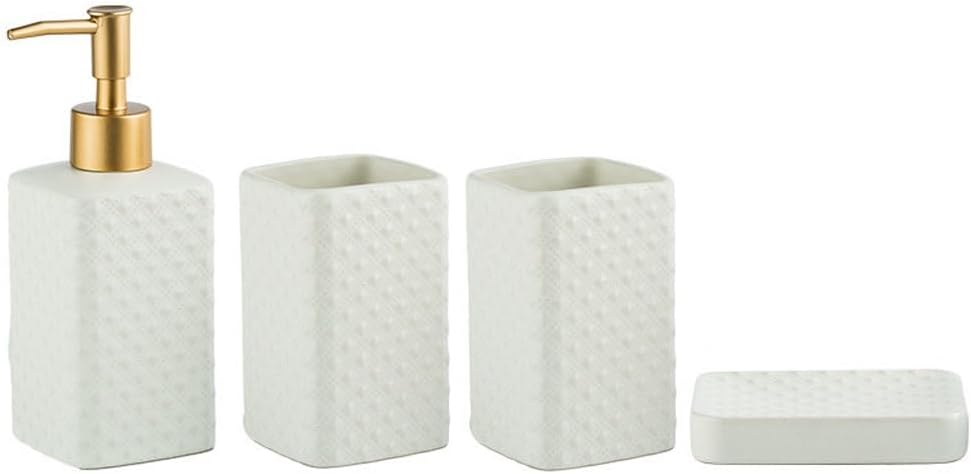 Bathroom Accessories Set Ceramics Household Liquid Soap Dispenser Container Mouth Cup Soap Holders Washing Tools(E)