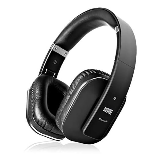 August EP650, Cuffie Bluetooth Senza Fili v4.2, Auricolare Wireless con NFC aptX, Bluetooth Headphones Pieghevole con Multipoint, August Audio App, Nero