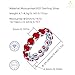 925 Sterling Silver Eternity Band Ring, 0.5CT Moissanite Gemstones, Fashion Jewelry (Red, 6)