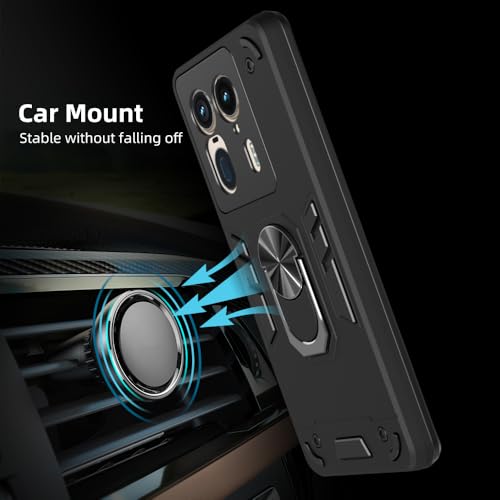 Image of NDCOM for Moto Edge 50 Ultra Back Cover | Motorola Edge 50 Ultra Back Cover | Shockproof Ring Holder Case