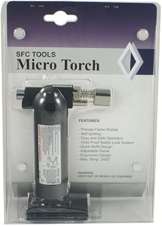 Micro-Flame Butane Torch Soldering Jewelry Hobbies Self Igniting SFC Tools14-300