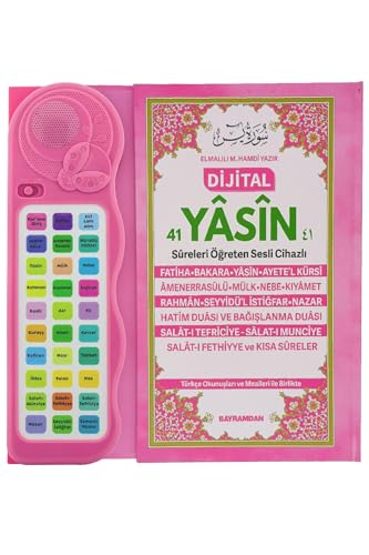 Sesli Yasini Şerif Ögreten Cihaz Sesli Yasin Kitaplı Pembe