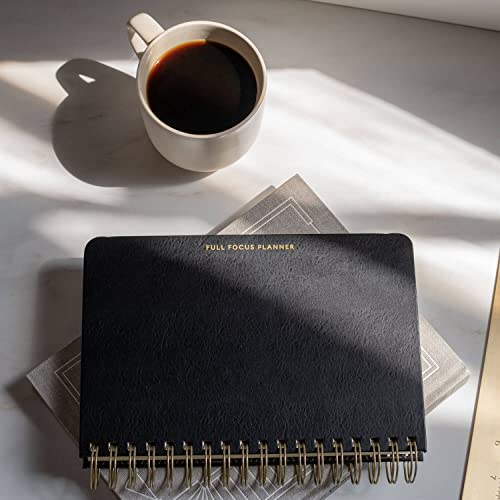 Full Focus Leather Coil Planner By Michael Hyatt - The #1 Daily Planner To Set Annual Goals, Increase Focus, Eliminate Overwhelm, And Achieve Your Biggest Goals - Hardcover (Black) #TOP1