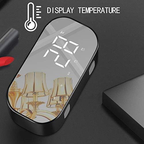 YAYUSI Bluetooth Alarm Clock Speaker displaying temperature