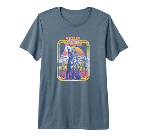 T-shirt Premium Star Wars imprim&eacute; r&eacute;tro Darth Vadar en coton
