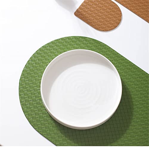 Sets de table en cuir tissé d'hôtel de luxe - Design chic pour table raffinée - 4