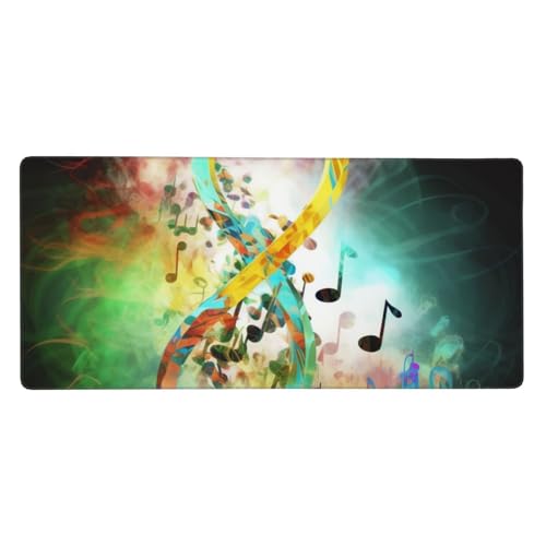 Tapis de souris XXL 90x40 cm motif musique abstrait antidérapant