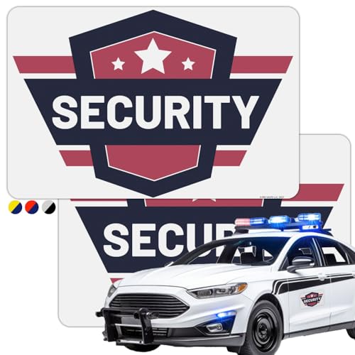 Rio Salto Security Magnet for Car 17â€ x 6â€ (2 Pack) Security Magnetic Signs for Vehicles Security Officers Magnetic Signs Reflective Extra Large Patrol (Badge, (2) 12" x 8")