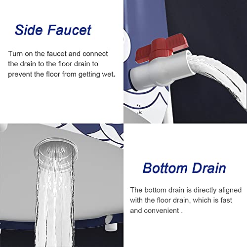 Ptlsy Portable Bathtub For Adult Foldable Japanese Soaking Bath Tub For Personal Hot Cold Ice Spa At Home Large Freestanding Tub With Cover Mental Support (Green Large) #TOP4