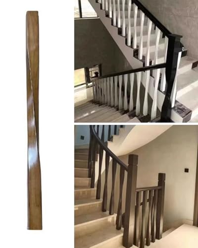 Poteau de rampe d'escalier instable solution balustres bois marron robustes lot de 7