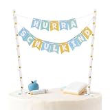 Schulkind Cake Topper Einschlung Torten Topper Einschulung Kuchendeko Blau