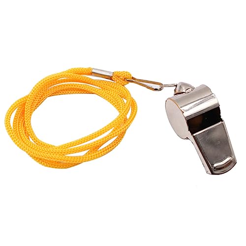Silbatos de acero inoxidable naranja pack x5 para deportes miniatura 1