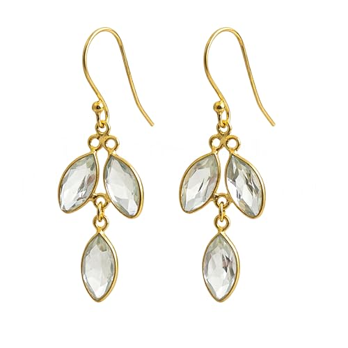 Boucles d'oreilles améthyste verte marquise pour sublimer vos soirées