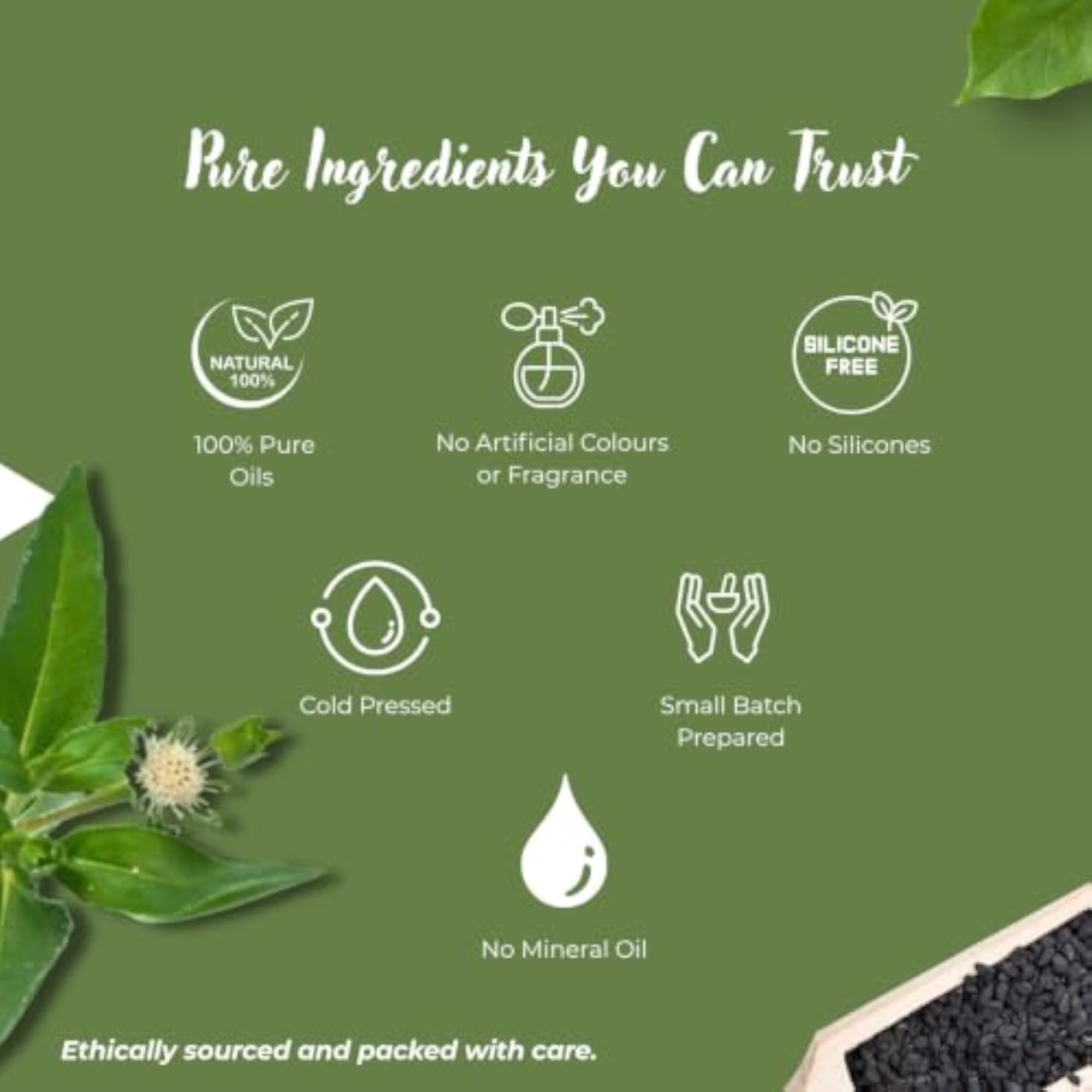Kalonji & Bhringraj Oil Combo, Cold Pressed Hair Care