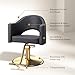 OmySalon Barber Chairs for Barbershop Gold Black Styling Chair, Salon Chair for Hair Stylist, Heavy Duty Hydraulic Pump, 360°Swivel with Footrest, Hairdressing Home Beauty Spa Equipment