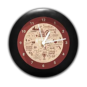 MCSID RAZZ- Harry Potter - Red Table Clocks New | Desk Clock | Table Clock for Home Decor |Table Clock for Office Gift Birthday Gift, (INDIA) (Infographic Red (with Numbers))