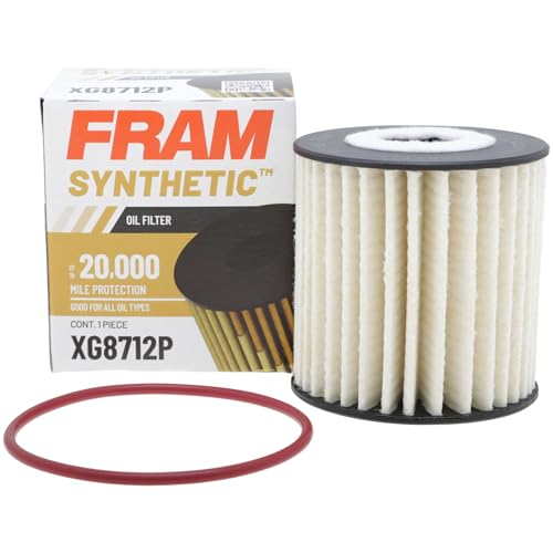 FRAM Synthetic XG8712P 20K Mile Change Automotive Replacement Engine Oil Filter for Synthetic Oil Changes, Premium Vehicle Engine Protection Oil Filter for Select Vehicle Model Years