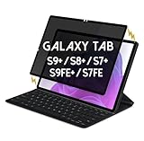 ANBAC Removable Privacy Screen Protector for 12.4 inch Samsung Galaxy Tab S7 Plus (2020) and Galaxy Tab S8 Plus (2022),Tinted Magnetic Private UV Filter,Anti-Fingerprint